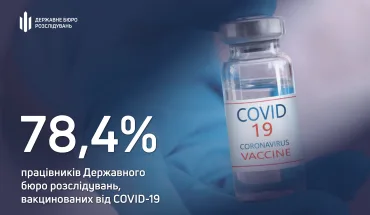 Майже 79% працівників ДБР вакциновані від СOVID-19